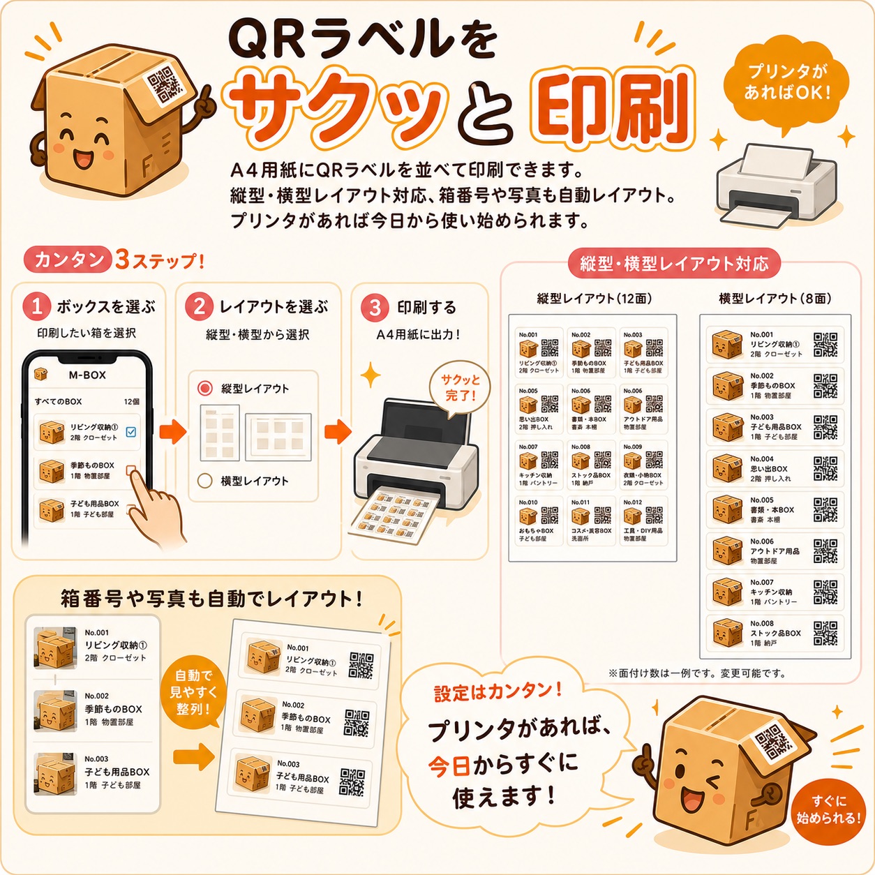 QRラベルをサクッと印刷